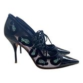 Sophia Webster black leopard print heels